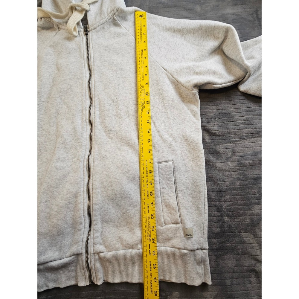 Vuori Restore Hoodie Heather Gray Full Zip Organic Cotton Sweatshirt Small - Picture 5 of 12